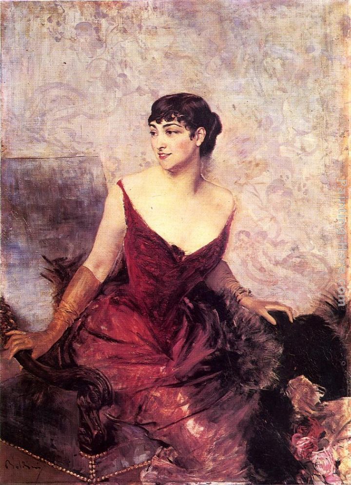 Countess de Rasty Seated in an Armchair painting - Giovanni Boldini Countess de Rasty Seated in an Armchair art painting